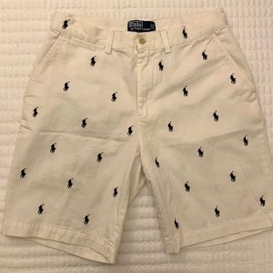 Men’s Polo Embroidered Shorts, Like New - Size 30